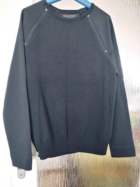 Čierny kvalitný pánsky pulover-angelo litricos c&a, l