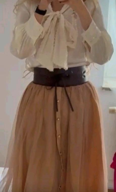 Dámska široká sukňa s tylom, xl