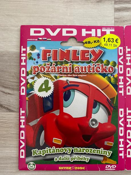 Dvd autíčka 6,8 a finley požární autíčko 0,4,7,8, 