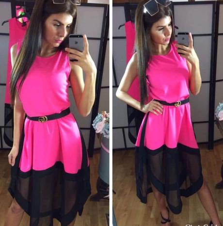 Extravagantné neónové šaty, 