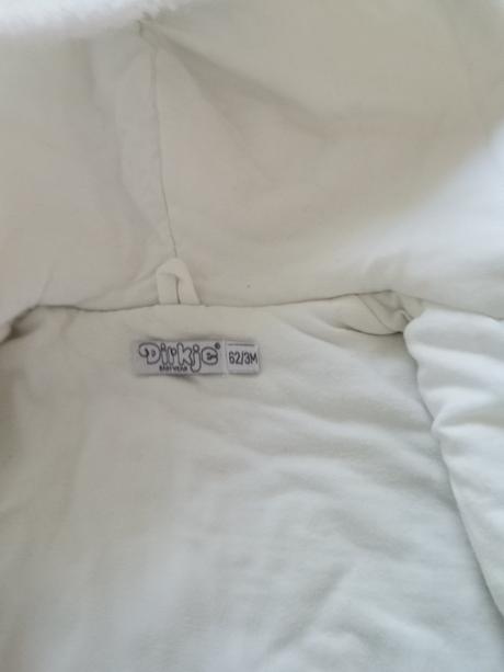 Biely mackovsky teply overal, dirkje,62