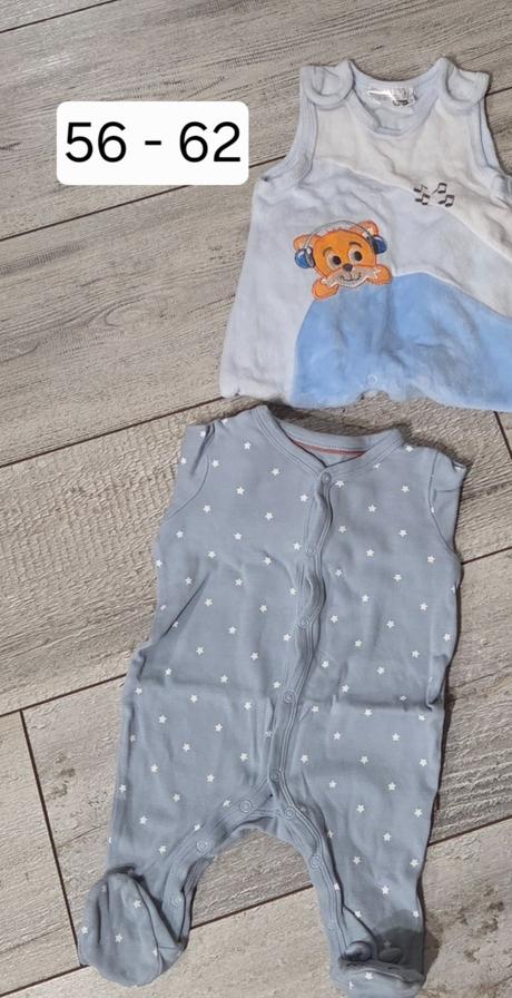 Balík oblečenia - body , overal veľkosť 52 ,62, 68, 50–62