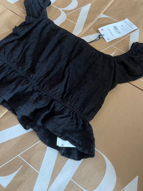 Čierna crop blúzka sinsay nová, sinsay,s