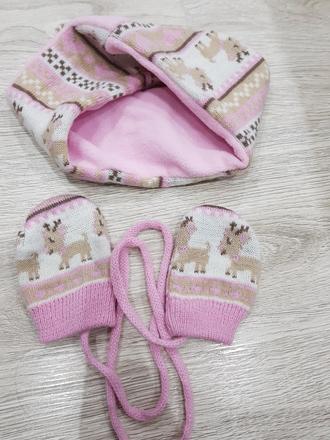 Čelenka + rukavice, ergee,74