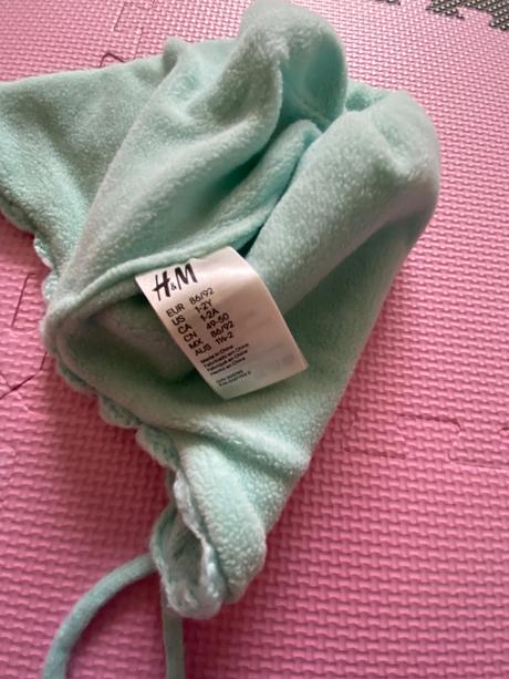 Podšitá čiapka, úpletu a flees, h&m,86