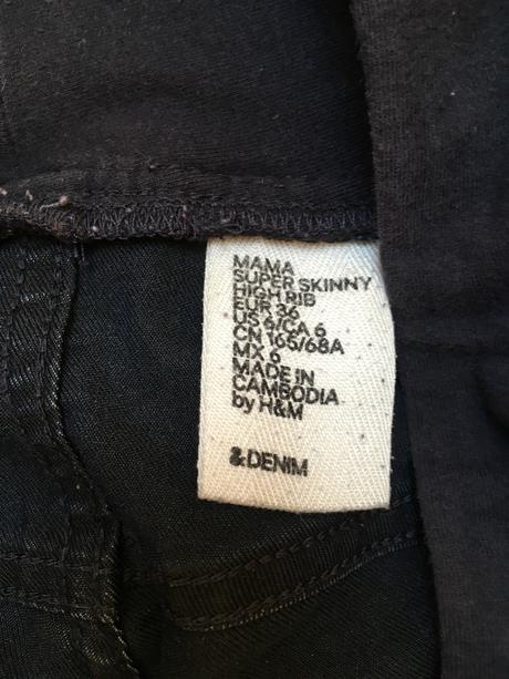 Tmavomodré tehotenské rifle vel. 36/38 h&m, h&m,36