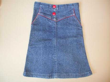 Riflová elastická suknička, 104