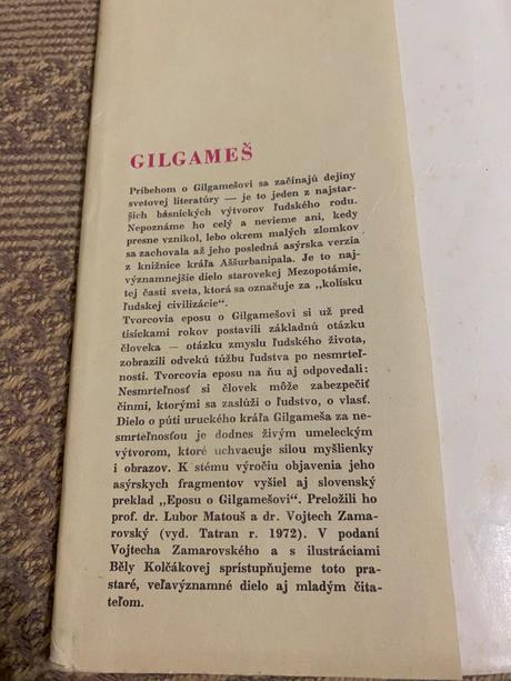 Retro vintage gilgameš vojtech zamarovský 1975, 