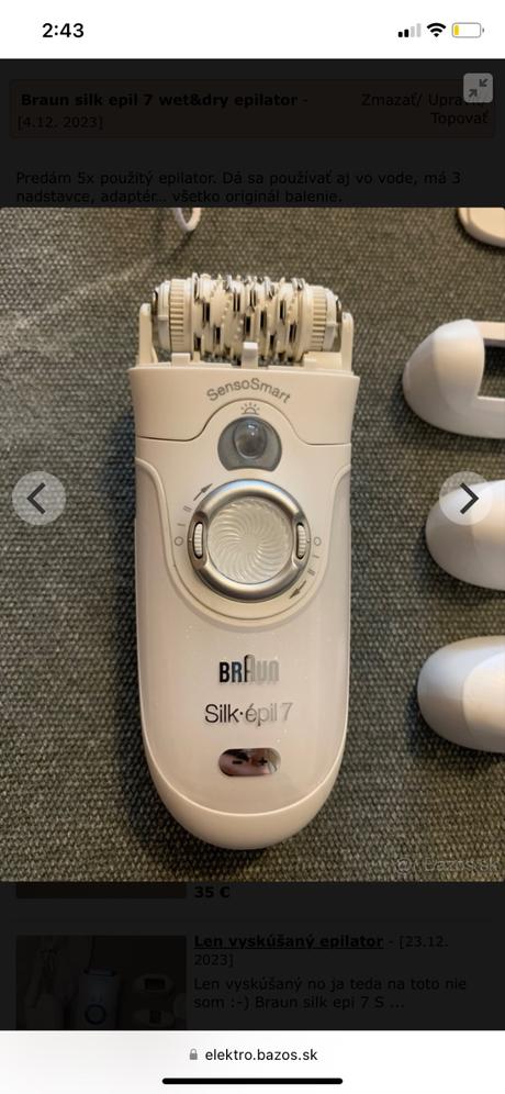 Epilator braun silk epil 7 wet&dry epilator -, 