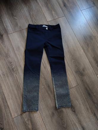 Slim rifle s trblietkami, h&m,128