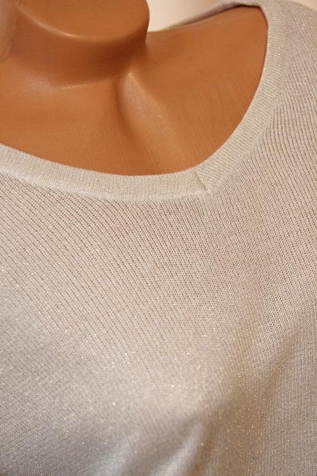 Krémov strieborný svetrík, l, l