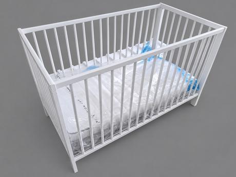 Ikea postieľka s matracom, šírka (cm): 60,dĺžka (cm): 120