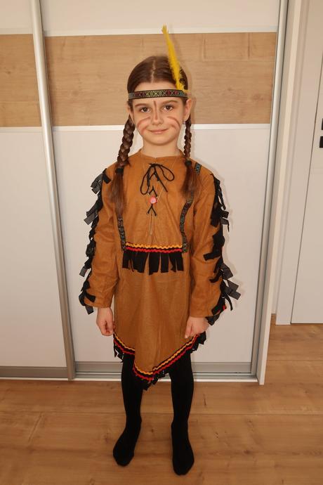 Indiánsky kostým maska na karneval 110/116/122, 