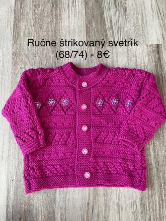 Ručne štrikovaný sveter 68/74, 68