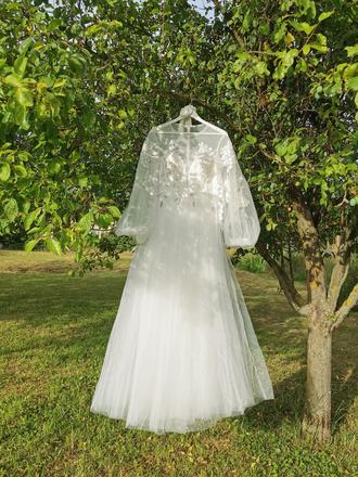 Svadobne saty - boho, nove - puff rukavy, 38