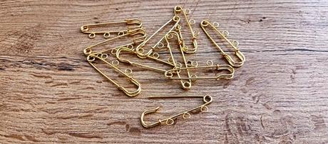 Brošňová spinka 50 mm -zlatá, 