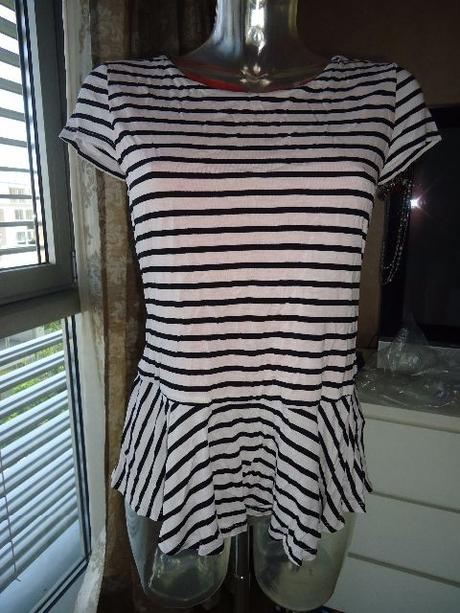 Peplum námornícky top tričko zn. breál, m