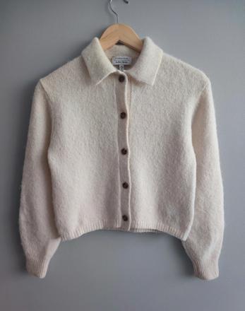 Luxusný minimalistický kardigán z alpaky, xs