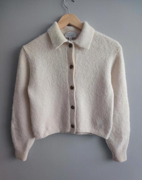 Luxusný minimalistický kardigán z alpaky, xs