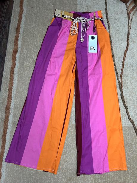 Letné nohavice s opaskom, s