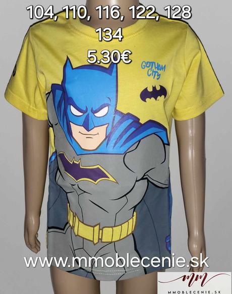 Tričko batman, disney,104 - 134