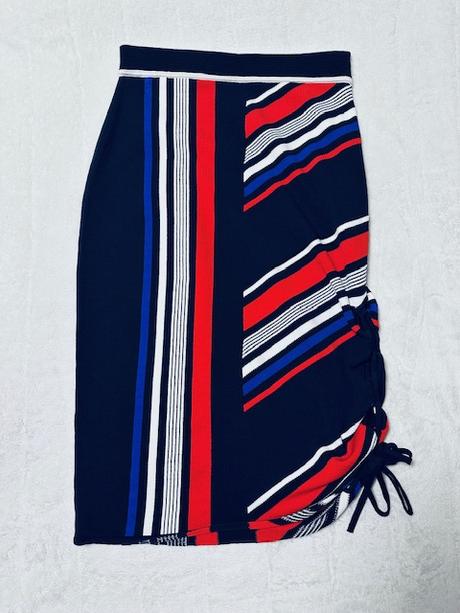 Úpletová sukňa tmavomodrá zn. tommy hilfiger gigi, tommy hilfiger,l / m
