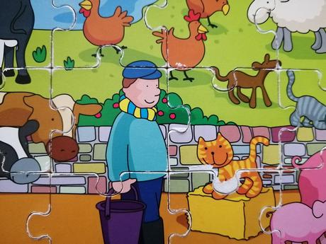 Drevené puzzle 4 x 24 dielikov v krabici, 