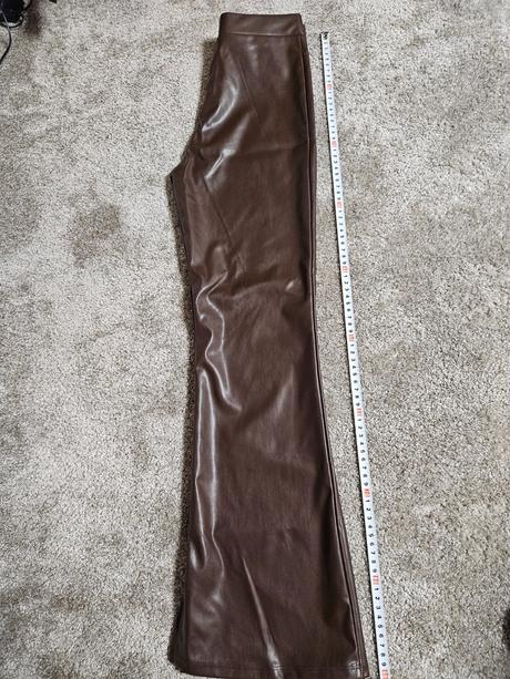 Koženkove zvonové nohavice, h&m,152