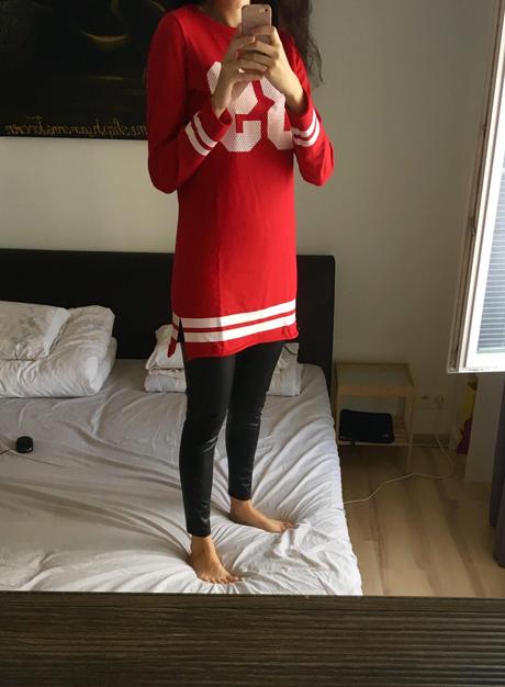 Hrubý dlhý sveter/ kratke saty, m