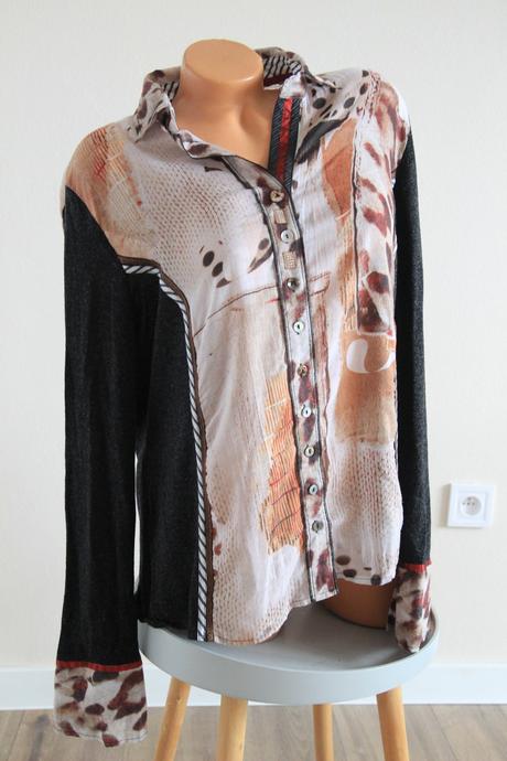 Hnedo šedá blúzka, xxl, xxl