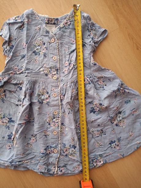 Modré kvetované šaty lindex, lindex,98