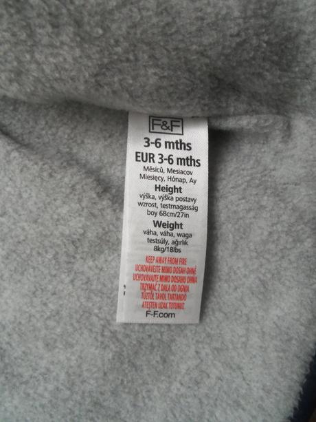 Tmavá modrá zimná bunda, f&f,68