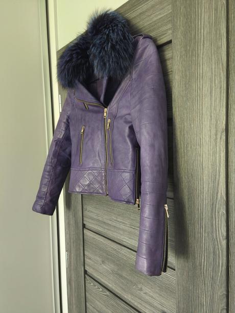 Kozena bunda s pravou kozusinkou max leather, s