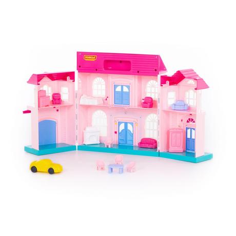 Polesie rozkladací domček pre bábiky s nábytkom,