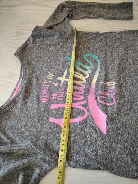 Šedé tričko s farebným nápisom, takko,146