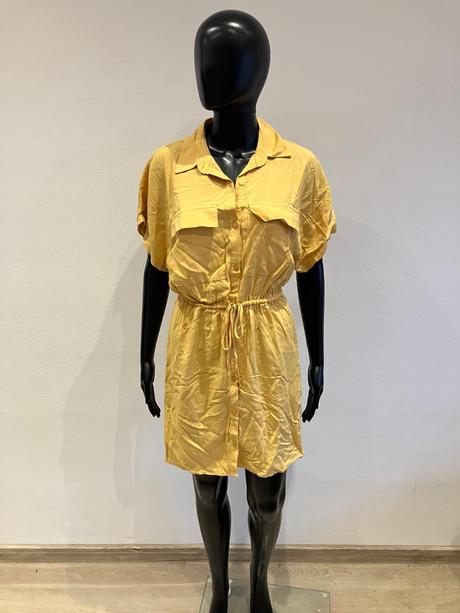 Dámske košeľové šaty horčicové bershka (26), bershka,s