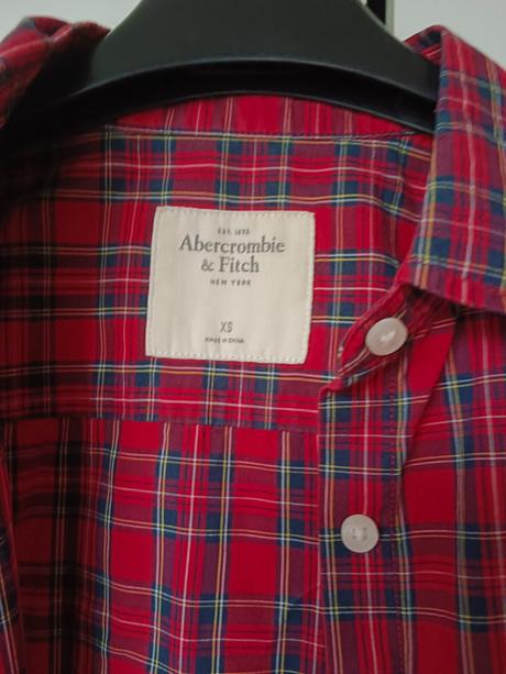 Červena košela, abercrombie&fitch,xs