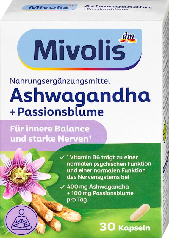 Mivolis Kapsuly Ašvagandha + mučenka, 30 ks