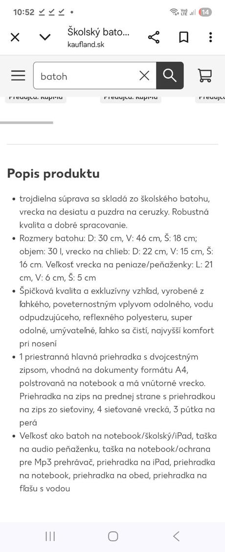 Školský batoh pre dievča, 