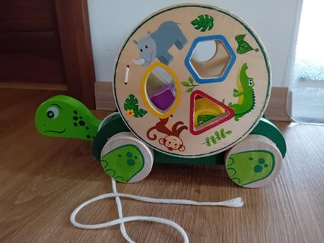 Drevená motoricka hračka- korytnačka, 