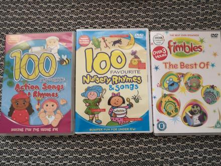 3 x dvd pre deti v anglictine (aj fimbles), 