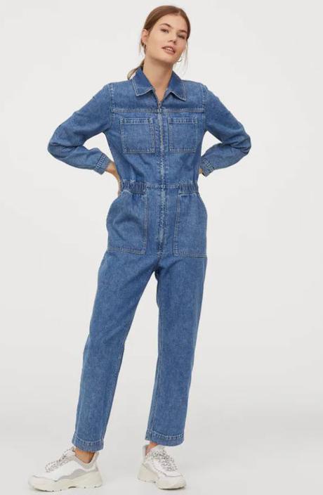 Štýlový rifľový bavlnený overal značky h&m, h&m,m