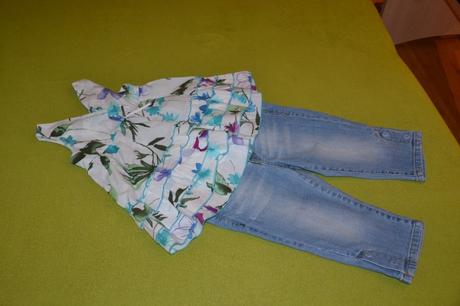 Nadherna tyrkysovo-modro-biela zn.letna bluzka 4-6, zara,110