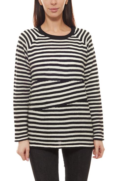 -zaujímavý prúžkovaný pulóver aniston veľ. 40, bonprix,m