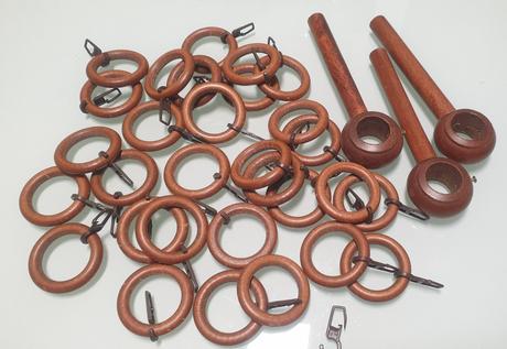 Držiaky garniže s krúžkami, 