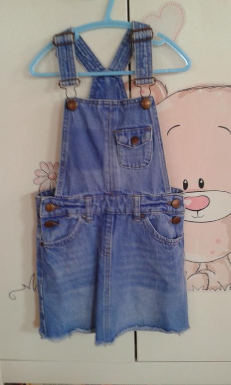 Riflové šaty 3 ks, h&m,122