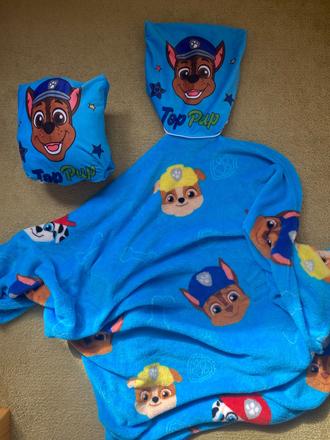 Vankúš / deka chase lapková patrola 2v1 2 kusy, šírka (cm): 100,dĺžka (cm): 150