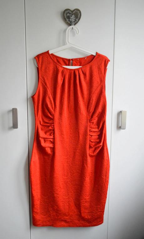 Vintage senzačné červené dámske šaty 42, xl