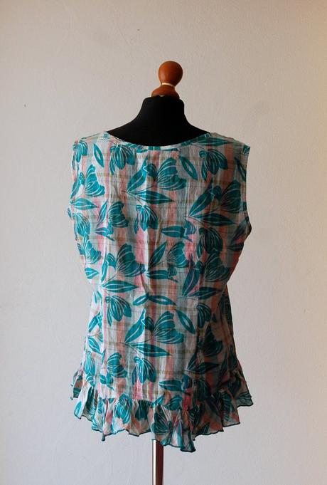 Letný kvetovaný top s volánom, marks & spencer,l