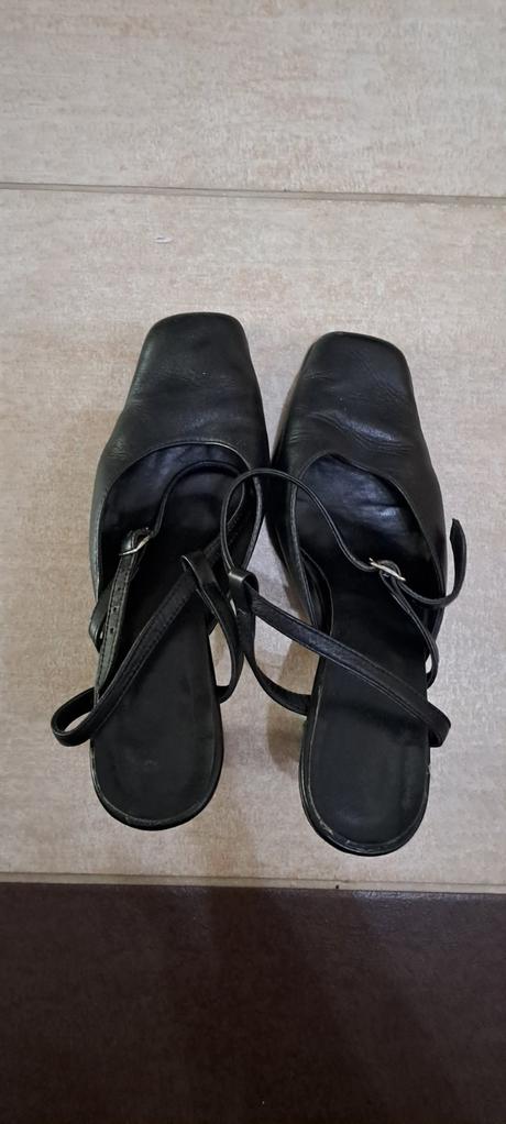 Čierne kožené lodičky, veľ. 36, 36